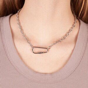 Brandy Melville Silver Carabiner Necklace